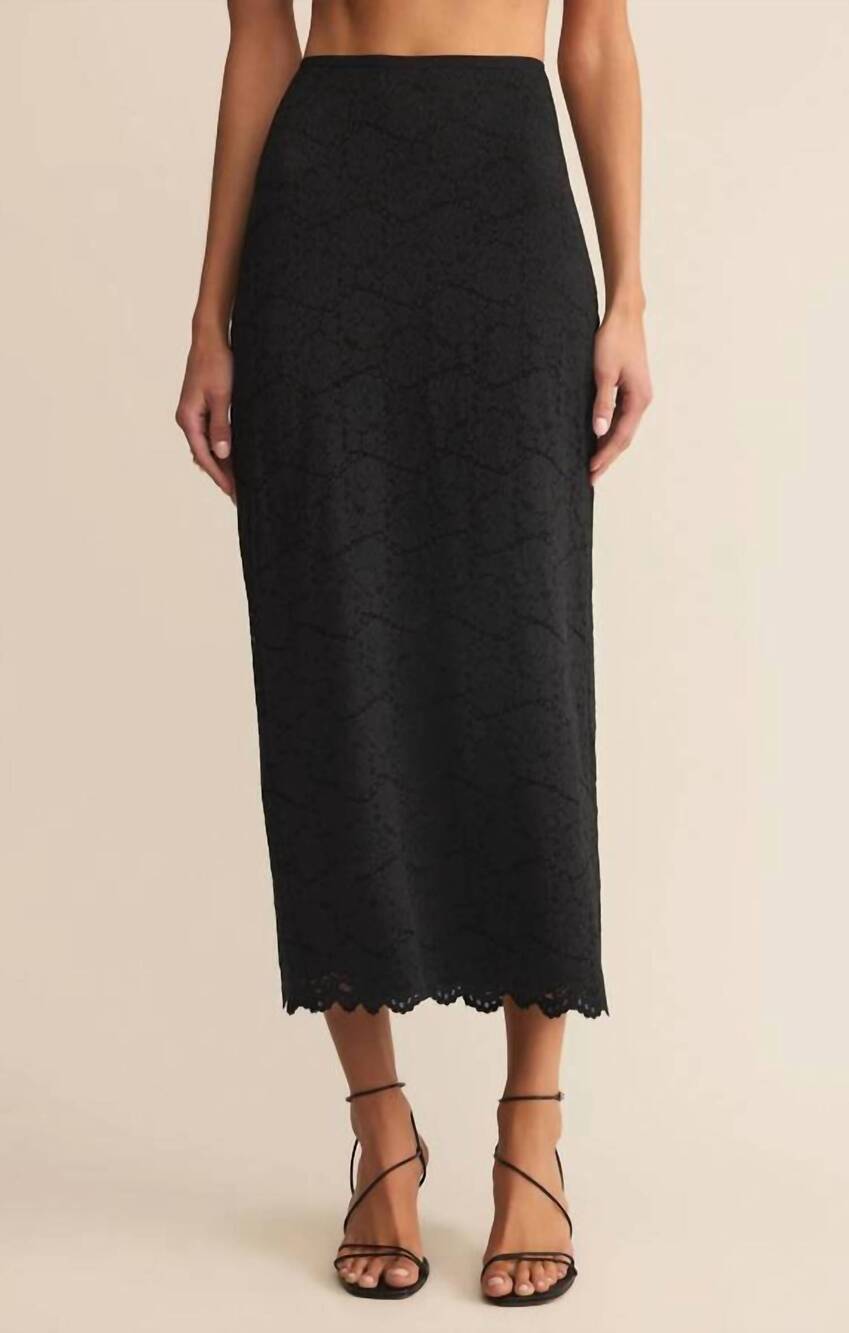 NEW Z SUPPLY via lace midi skirt in black